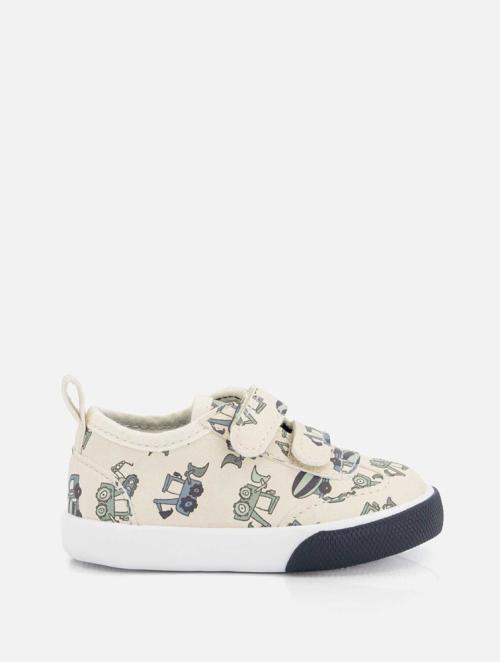 Woolworths Natural Vulcanised Double Strap Sneakers