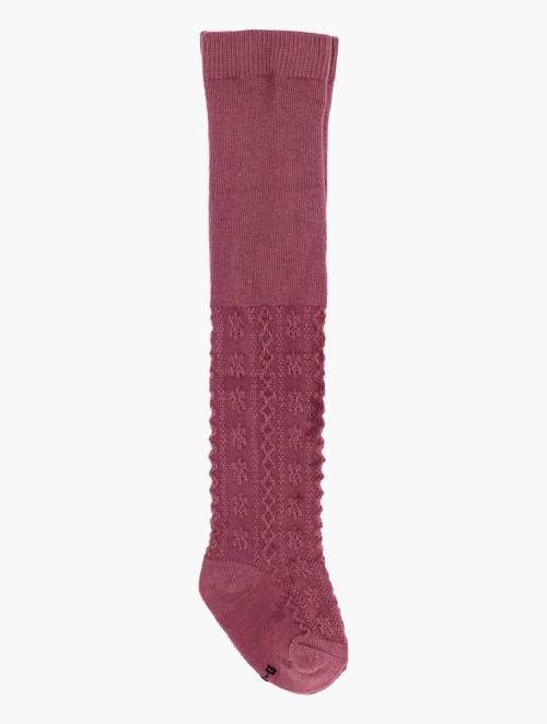Woolworths Maroon Cable Knit Tights