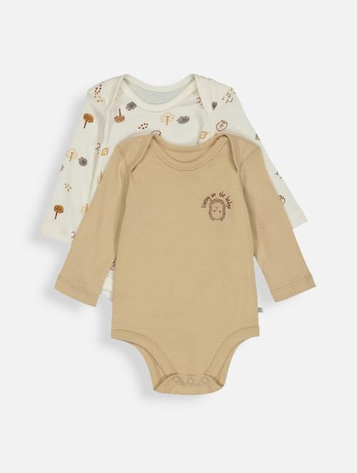 Woolworths Multi Living on the Edge Ribbed Bodysuits 2 Pack