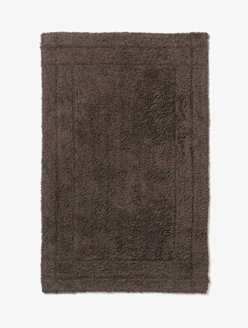 Woolworths Taupe Centre Border Tufted Cotton Reversible Bath Mat