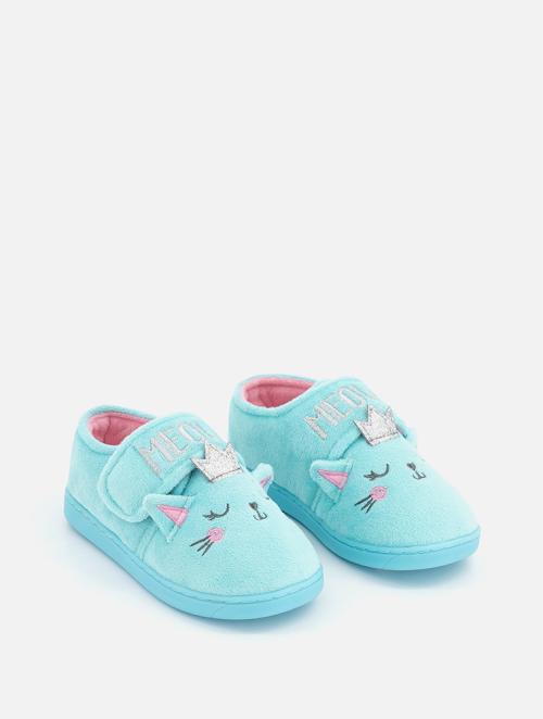 Woolworths Aqua Kitty Younger Girl Slippers
