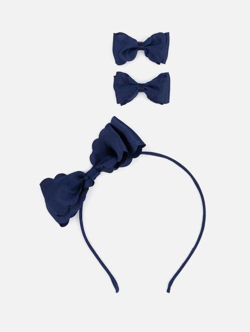 Woolworths Navy Satin Bow Set 3 Piece