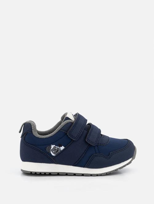 Woolworths Navy Younger Boy Double Strap Retro Trainers