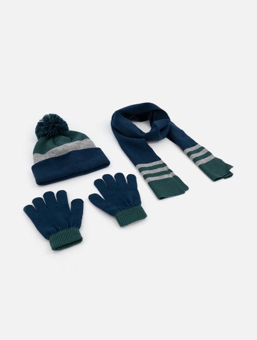 Woolworths Blue Beanie, Gloves & Scarf Set