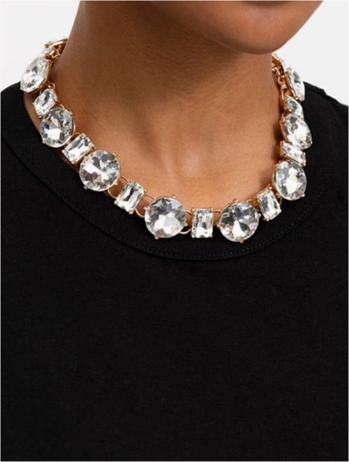 Woolworths Silver Glam Diamante Necklace