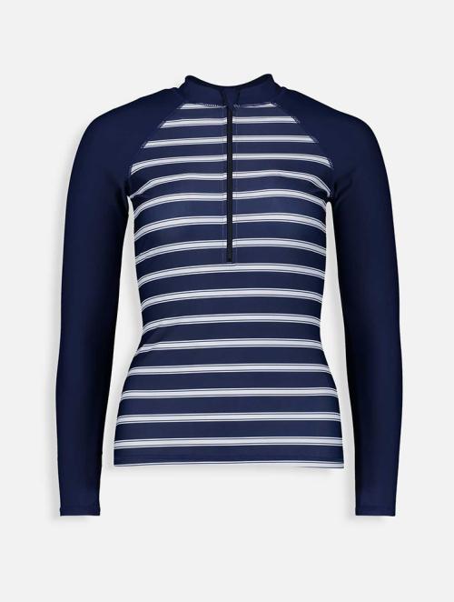 Woolworths Dark Blue Striped Zipped Rash Vest