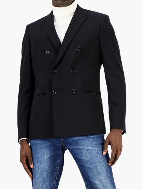Woolworths Black Slim Fit Double Breasted Suit Jacket