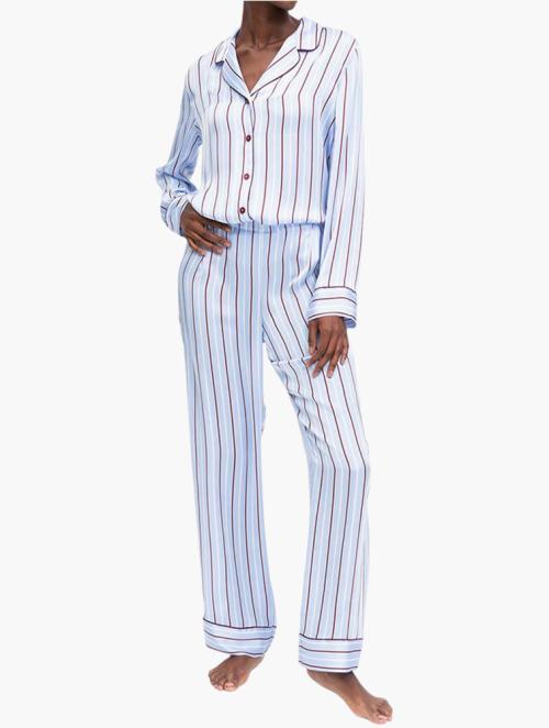Woolworths Blue Glam Striped Satin Pyjama Pants