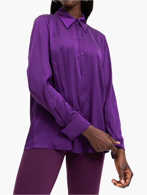 Woolworths Purple Longline Satin Shirt