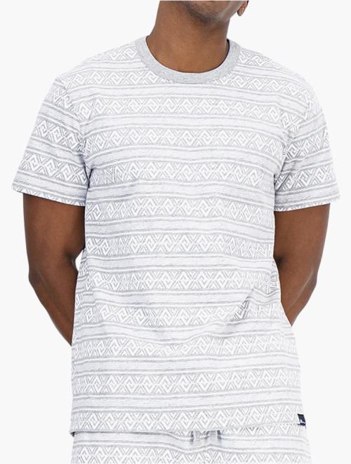 Woolworths Grey Melange StayNew Aztec Print Cotton Sleep T-shirt