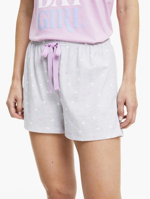 Woolworths Grey StayNew Print Cotton Sleep Shorts