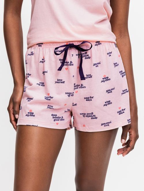 Woolworths Pink StayNew Print Cotton Sleep Shorts