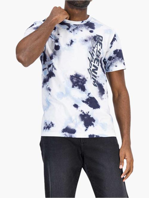 Woolworths White Marble Slim Fit Cotton Graphic T-shirt