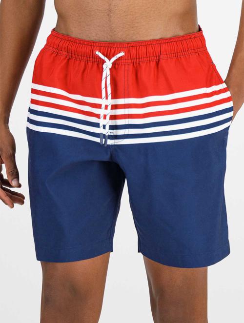 Woolworths Navy Colour Block Slim Fit Longer Length Swim Shorts