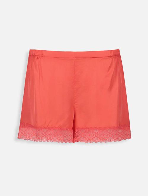 Woolworths Red Lace Trim Satin Sleep Shorts