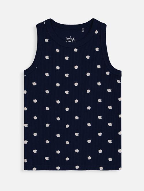 Woolworths Navy Ribbed Cotton Vest