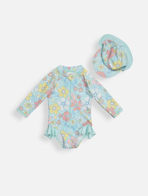 Woolworths Aqua Daisy UV Swimsuit Set