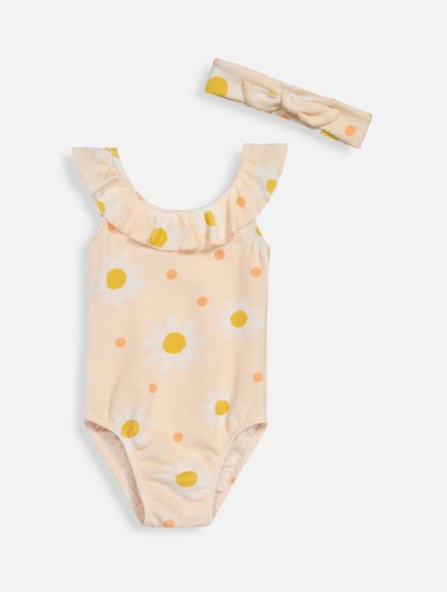 Woolworths Peach Textured Swimsuit & Headband Set