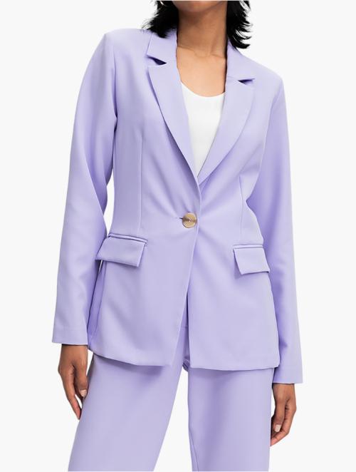 Woolworths Lavender Unlined Single Button Blazer