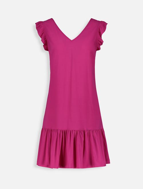 Woolworths Bright Pink Frill Sleeve Drop Waist Viscose Dress