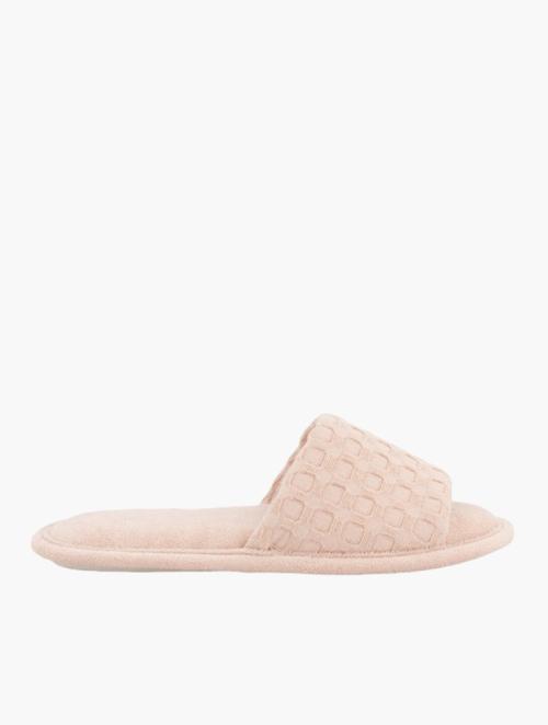 Woolworths Dusty Pink Waffle Band Slippers