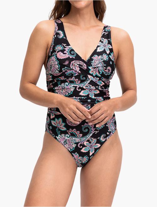 Woolworths Black Magic Powermesh Paisley Twist Detail Swimsuit