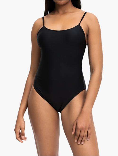 Woolworths Black Cut-out Back Scoop Neck Swimsuit