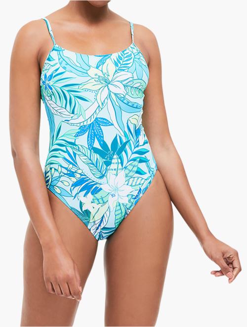 Woolworths Blue Print Scoop Neck Swimsuit