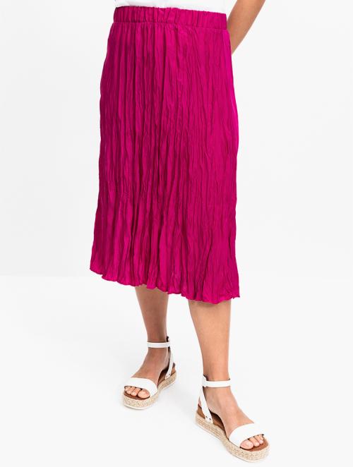 Woolworths Pink Crushed Midi Skirt