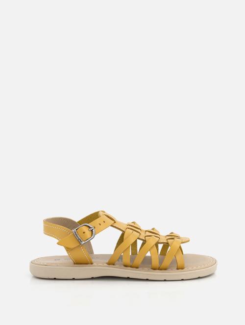 Woolworths Mustard Leather Gladiator Younger Girl Sandals