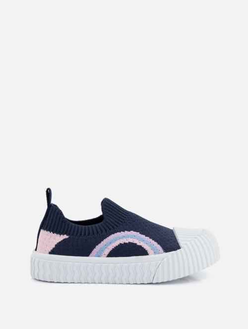 Woolworths Navy Rainbow Younger Girl Bumper Sneakers