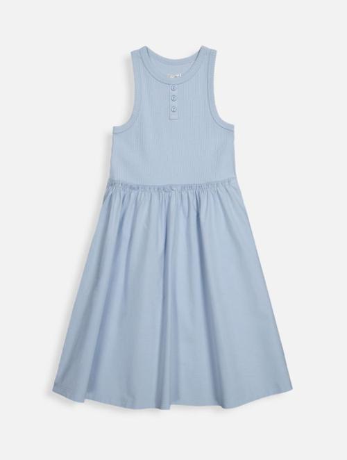 Woolworths Blue Rib Knit Bodice Dress