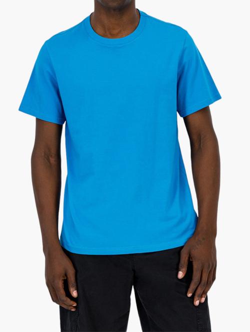 Woolworths Turquoise Plain Cotton Regular Fit Crew Neck T-shirt