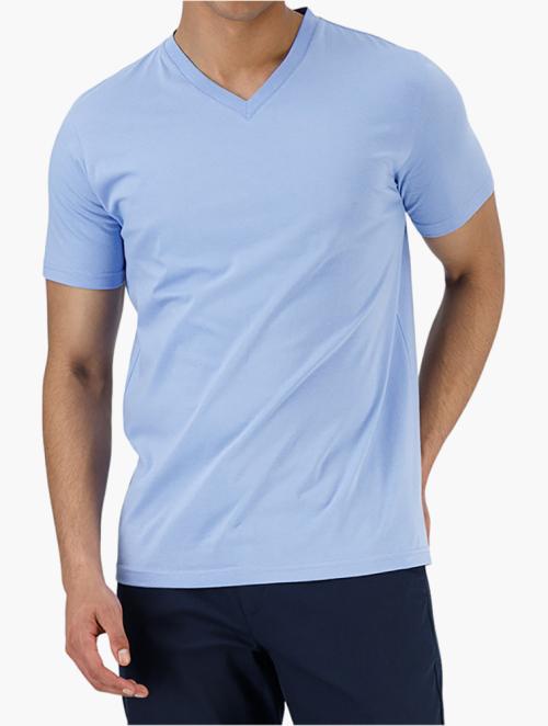 Woolworths Blue StayNew V-neck Slim Fit Cotton T-shirt