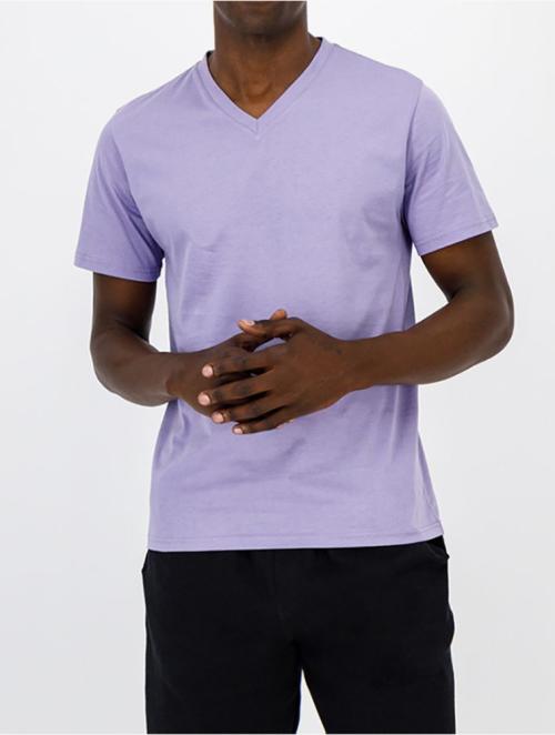 Woolworths Lilac StayNew V-neck Slim Fit Cotton T-shirt