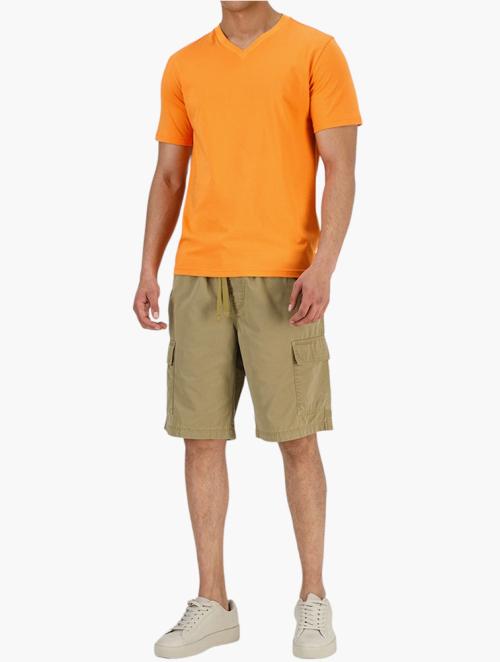 Woolworths Orange StayNew V-neck Slim Fit Cotton T-shirt