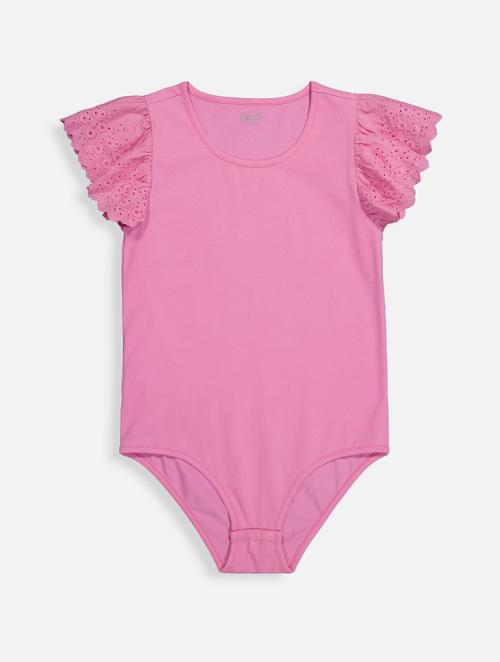 Woolworths Pink Anglaise Sleeve Bodysuit