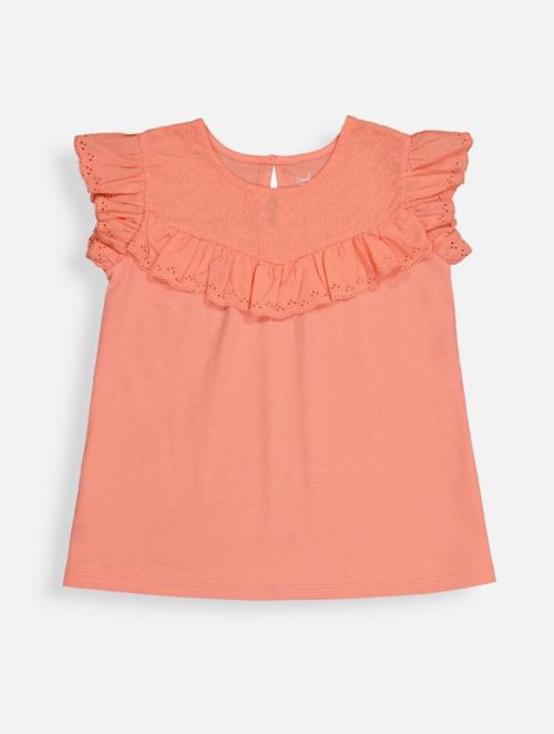 Woolworths Coral Anglaise Trim Vest