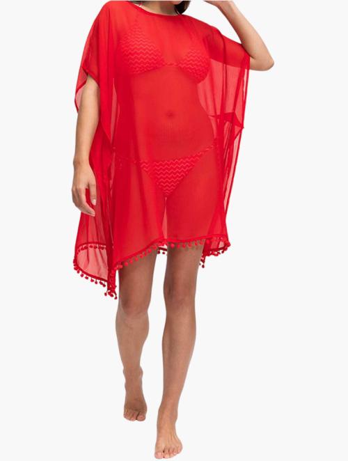 Woolworths Red Bobble Kaftan Cover-up