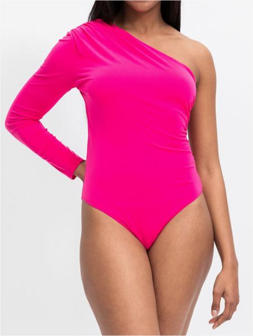 Woolworths Bright Pink Asymmetrical One Shoulder Bodysuit