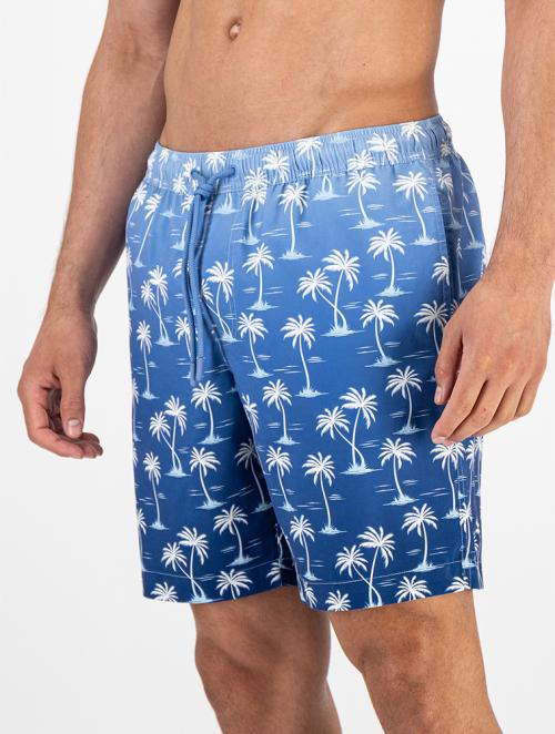 Woolworths Blue Ombre Palm Print Slim Fit Longer Length Swim Shorts