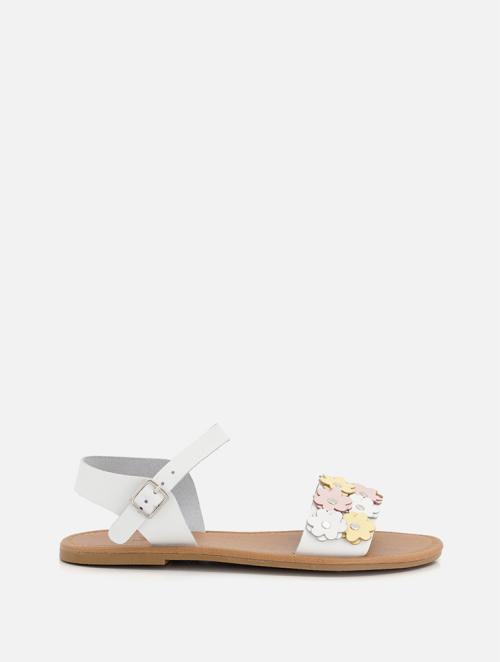 Woolworths White Flower Leather Older Girl Sandals