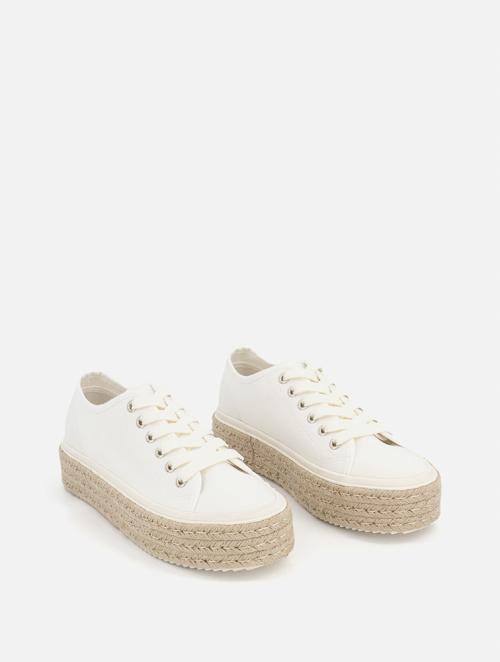 Woolworths White Lace-up Espadrille Sneakers