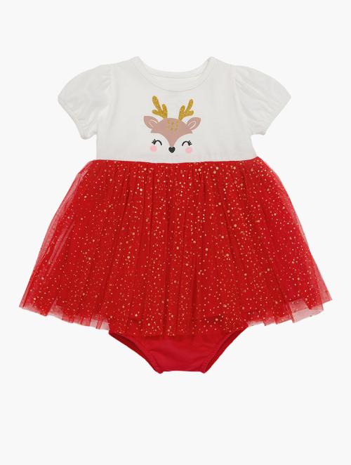 Woolworths Red & White Christmas Tutu Dress & Bloomers Set
