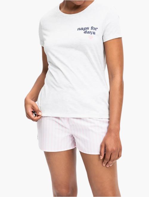 Woolworths Grey Melange Slogan Cotton Sleep T-shirt