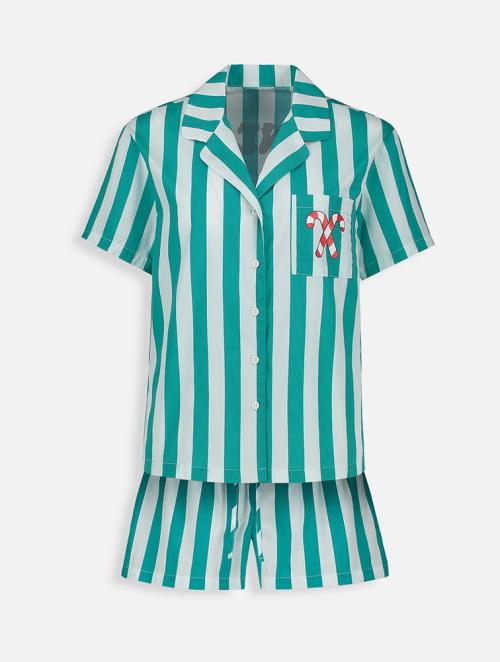 Woolworths Green Striped Cotton Pyjamas