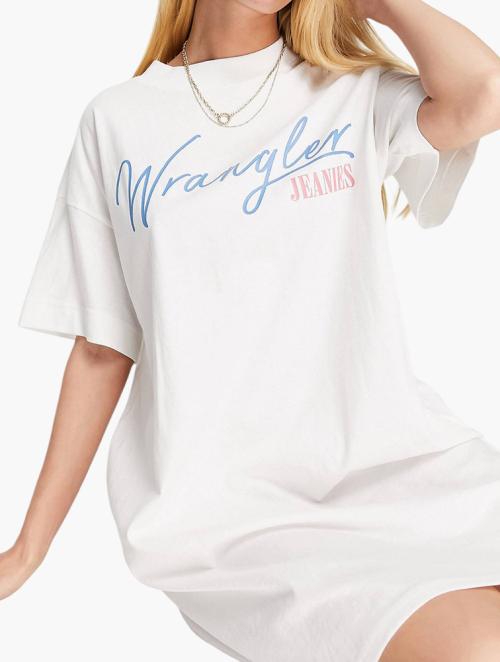 Wrangler Off White Logo Print T-shirt Dress