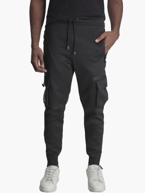 XT Black Drawstring Cargo Joggers