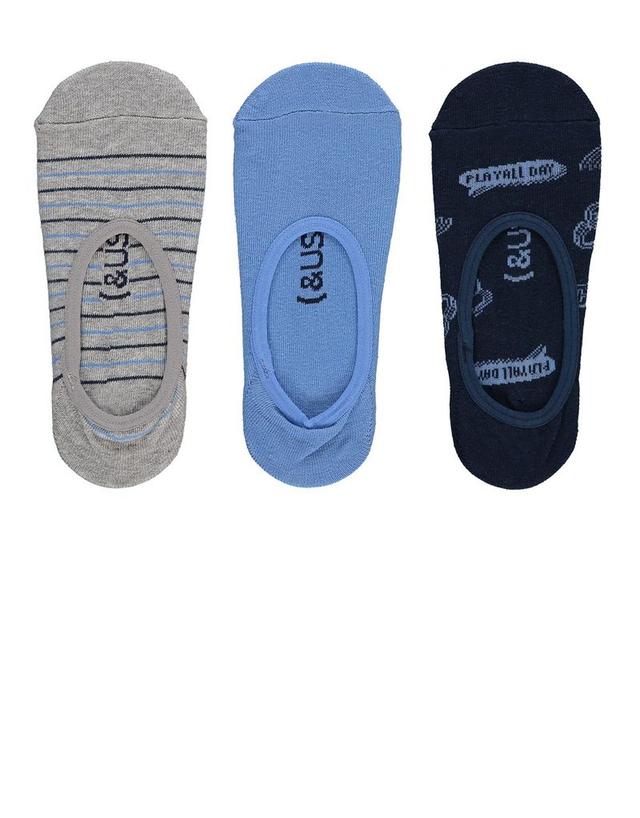 (&US) Multi Stripe Cotton Rich Secret Boys Socks 3 Pack