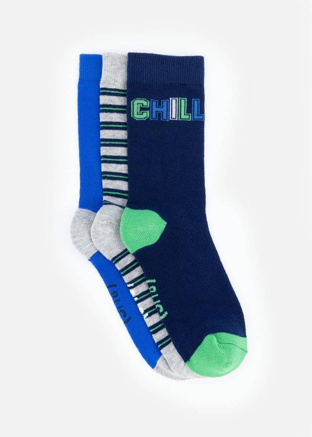 (&US) Navy Chill Anklet Socks 3 Pack